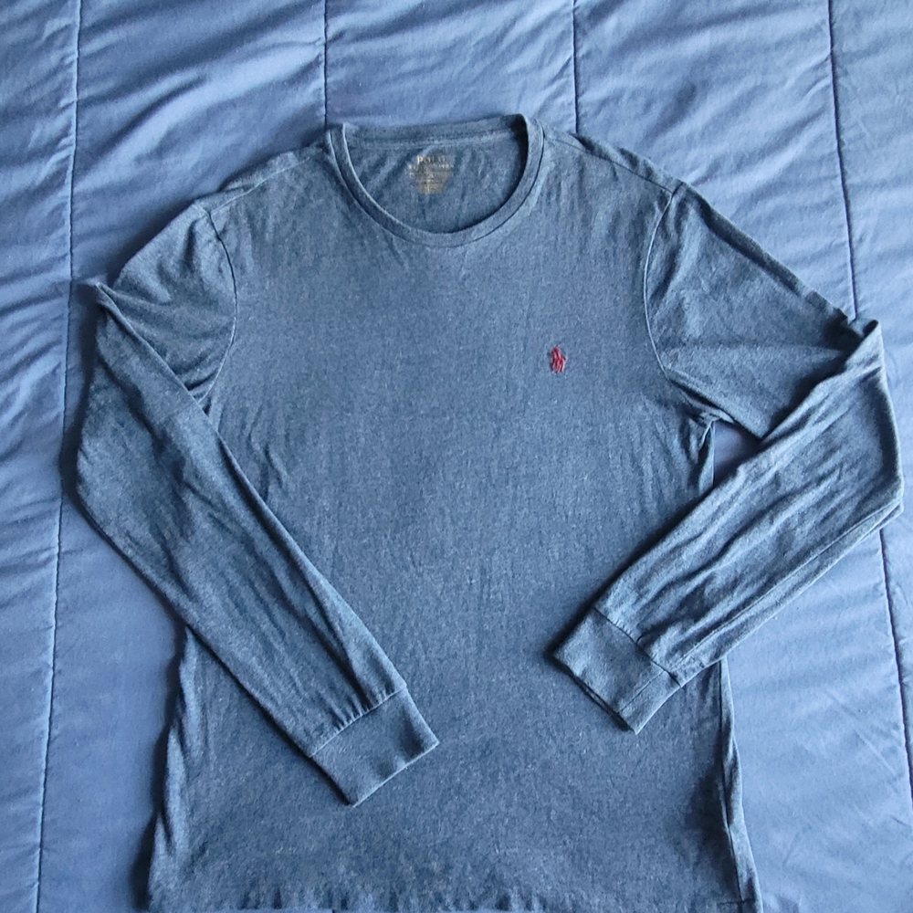 Polo Ralph Lauren Heather Blue Long Sleeve Tee